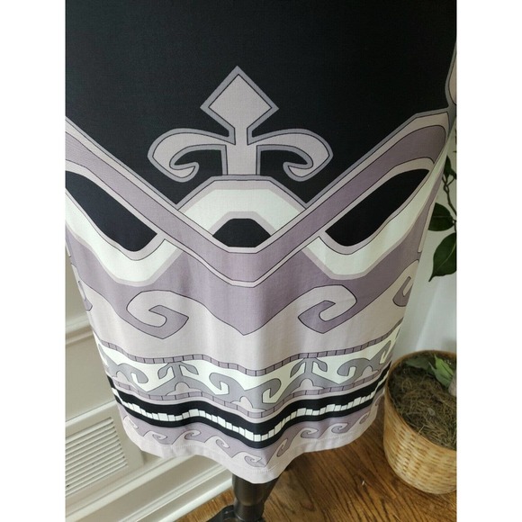 White Mark Women Multicolor Polyester Round Neck Long Sleeve Knee Length Dress M - Picture 4 of 12